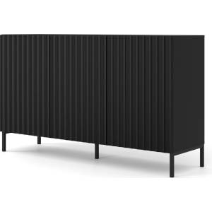BIM Furniture Комод surf 3d 150 см, черен мат, черни крака (surfcab150bblegs)
