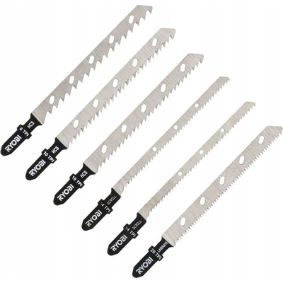 Ryobi RAK6JSBW sada plátků pro přímočaré pily 6ks / na dřevo 5132002810