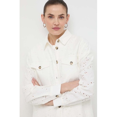 TWINSET Риза Twinset дамска в бяло със стандартна кройка с класическа яка (241LL2JAA)