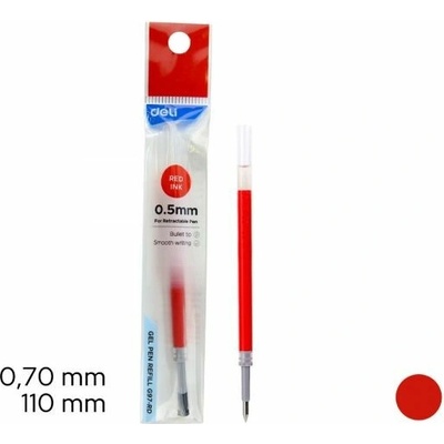 Deli EG97-RD Náplň do gelového pera červená 0,5 mm