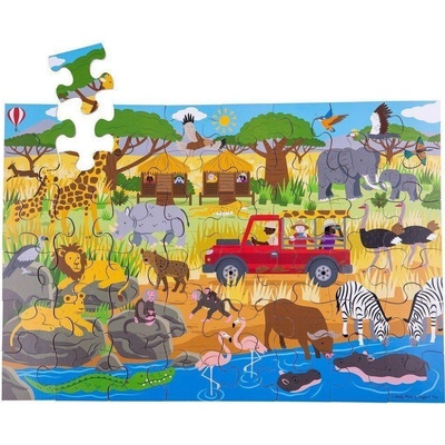 Bigjigs Toys Podlahové Africké dobrodružné 48 dielov