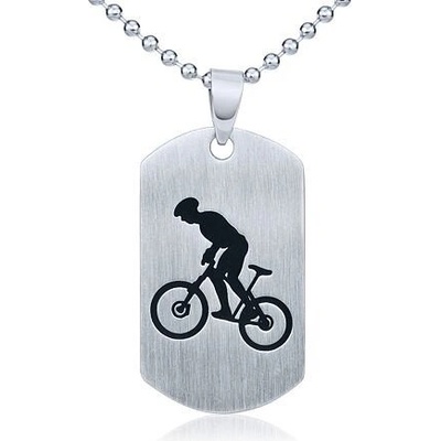 SILVEGO Oceľový prívesok cyklistika vrátane retiazky RRC0884-C