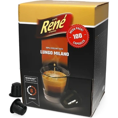 Café René Lungo Milano pro Nespresso 100 ks