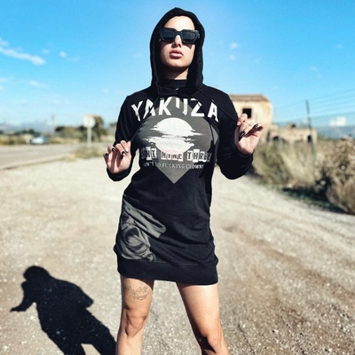 Yakuza dámske šaty No Clown Hoodie Kleid GKB 22119 black