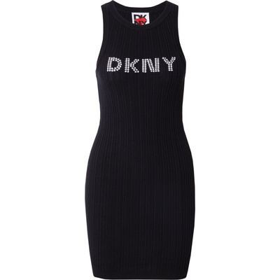 DKNY Плетена рокля черно, размер xl