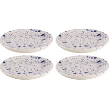 Ladelle Bielo modré dezertné taniere z kameniny v súprave 18 cm Carnival 4 ks