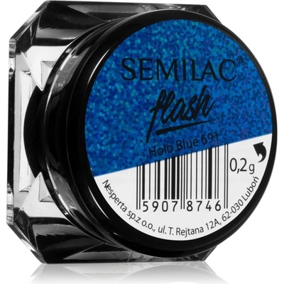 Semilac Flash trblietavý prášok na nechty Holo Blue 691 0,2 g