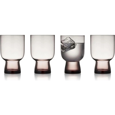 Lyngby Glas Sklenice na vodu Sorrento Pink 4 x 300 ml