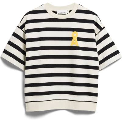 Armedangels Дамска тениска Armedangels Women's Bamikaa Stripe Sweat T-shirt - Undyed / Black (916-6588-0114)