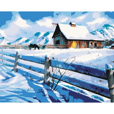 zuty Malování Podle Čísel Farma Na Horách 80 x 100 Cm Plátno Rám