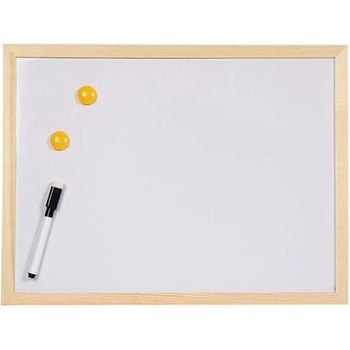 Office1 Бяла дъска, магнитна, с дървена рамка, 30 x 40 cm (1077140074)