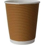  Картонени чаши 8oz двустенни Ф80 , RW КРАФТ (pl-397172)