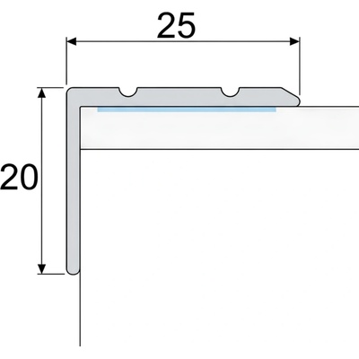 Effector A36 Schodový profil Dub jasný 2,7 m