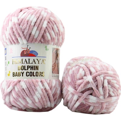 Himalaya příze Dolphin Baby Colors 80428 starorůžová s bílou