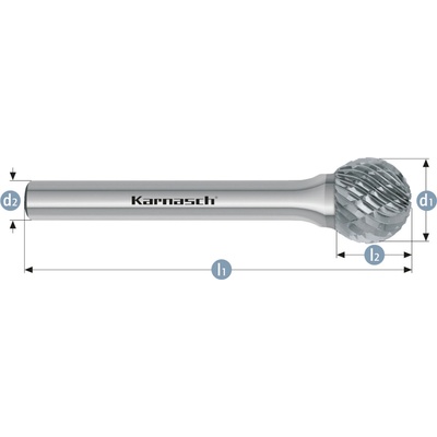 Karnasch 113031084 | D (KUD) - Guľová fréza HP-3 VALUETOOL 12x11x6-56 mm, nepovlakovaná