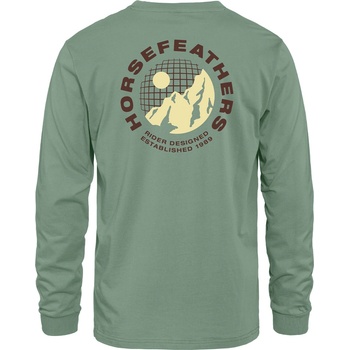 Horsefeathers Тениска Altitude LS - iceberg green Horsefeathers | Zelen | МЪЖЕ | M