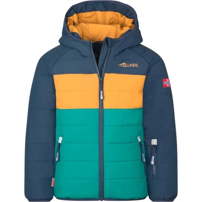 TROLLKIDS Детско зимно яке Trollkids Kid's Hafjell Snow Jacket Pro Ski jacket - Dark Cyan / Mystic Blue - размер 128 (EU) (703-2537-2216)