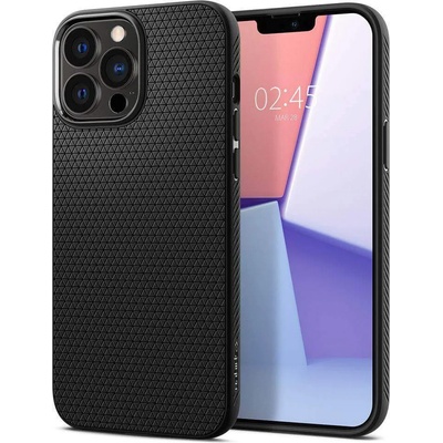 Spigen Liquid Air Case - силиконов (TPU) калъф с висока степен на защита за iPhone 13 Pro Max (черен)
