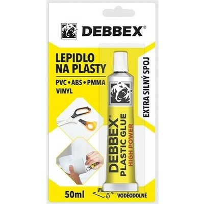 Den Braven 60040DBX - Lepidlo pro lepení plastů, včetně ABS, PVC, PC a PMMA (tuba 50 ml)