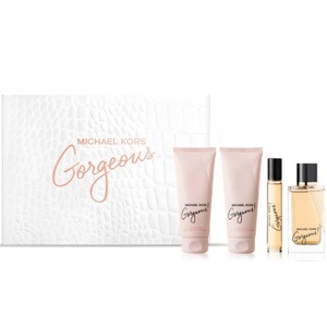 Michael Kors Gorgeous Подаръчен комплект за жени Размер EDP 100ml + EDP 10 ml + 100 ml лосион за тяло + 100 ml душ гел