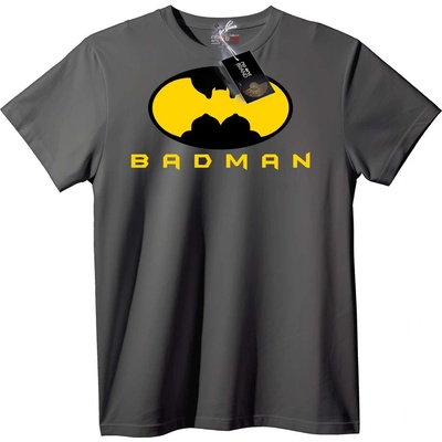 NOONEBRAND Тениска BADMAN - Пародия на Batman - XS, Black