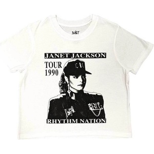 Janet Jackson Rhythm Nation White S Дамски Риза (JJCT01LW01)