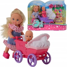 Simba Evička doll walk s kočárkem