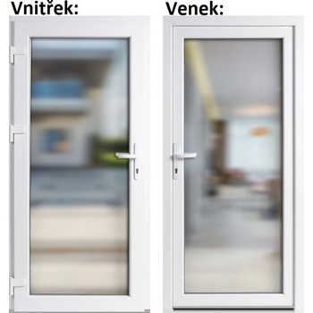 Soft Vchodové dveře 3/3 sklo Krizet bílé levé 100 x 210 cm