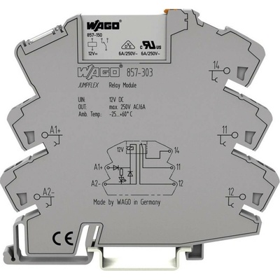 WAGO 857-304 reléový modul, 24 V/DC, 6 A, 1 prepínací, 1 ks