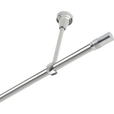 OK-GarnýžeCZ Garnýž kovová jednořadá 19mm Cylinder nerez 300 cm do stropu / na tunýlek - bez kroužků