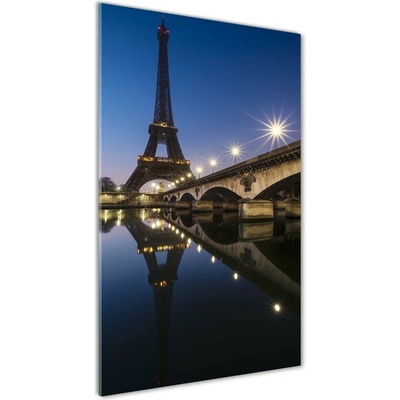 Vertikálny foto obraz fotografie na skle Eiffelová veža Paríž 50x100 cm