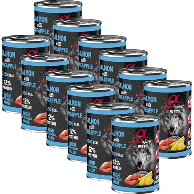 Alpha Spirit Dog Wet - Salmon & Pineapple 12 x 400 г