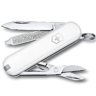 Джобен нож Victorinox Classic SD Falling Snow, бял (0.6223.7G)