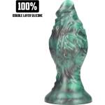 Ouch! Ох! Space Born - силиконов анален плъг (зелено-черен) - lovesexshop