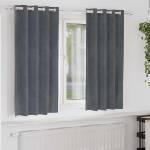Pure Line Home Кадифени завеси в цвят сив с метални халки, 2 бр. , 140 x 175 см - zalegloto - 53,00 лв