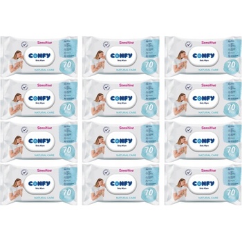 Confy Vlhčené obrúsky Sensitive 12 x 70 ks