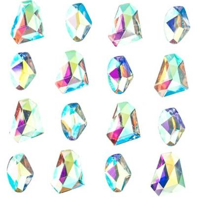 DP Craft Samolepicí velké krystaly 16 ks opalescentní