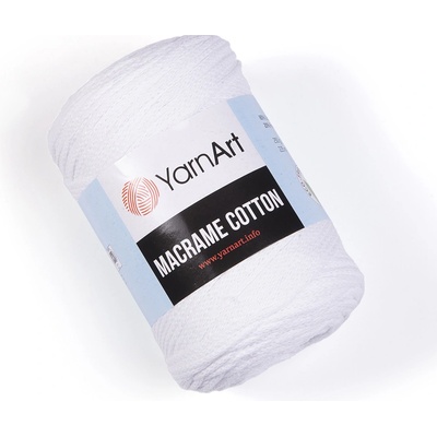 Špagát na macrame techniku YarnArt MACRAME COTTON 751 biela