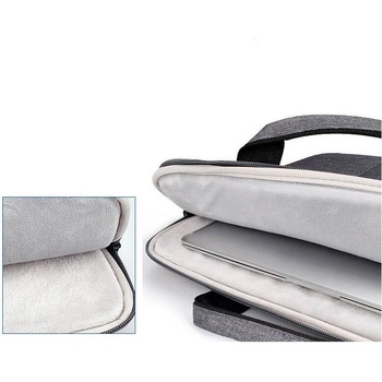 Tech-Protect Елегантна чанта с дръжки и презрамка за MacBook Pro 15 и преносими компютри до 16 инча - Tech-Protect PocketBag Laptop Bag 16 (тъмносив) (THP147GRY)