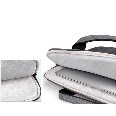 Tech-Protect Елегантна чанта с дръжки и презрамка за MacBook Pro 15 и преносими компютри до 16 инча - Tech-Protect PocketBag Laptop Bag 16 (тъмносив) (THP147GRY)