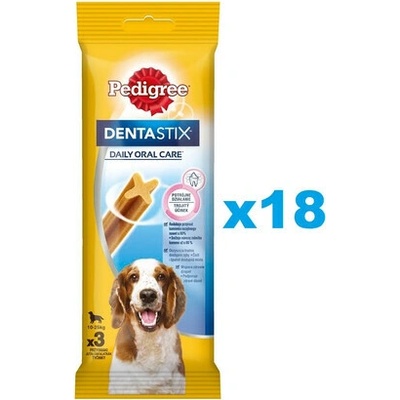 PEDIGREE DentaStix stredné plemená zubná maškrta pre psov 54 ks 18 x 77 g