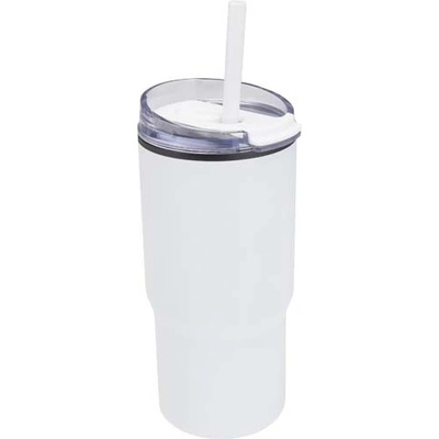 Westin RCS recyklovaný izolovaný hrnek s dvojitou stěnou a brčkem 540 ml Bílá