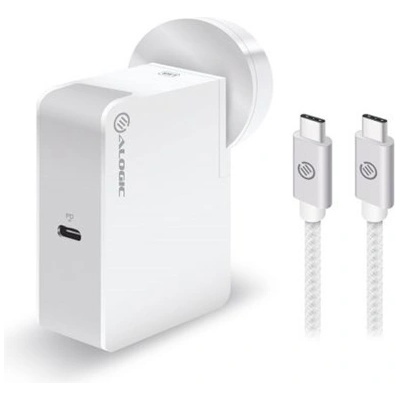 ALOGIC USB-C Wall Charger 60W with PD - захранване за ел. мрежа с USB-C изход и USB-C към USB-C кабел (черен)
