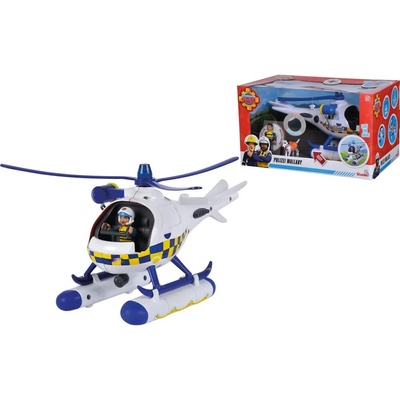 Simba Toys Simba Sam Wallaby полицейски хеликоптер играчка превозно средство, бял/син, със звук и светлина (109252537)
