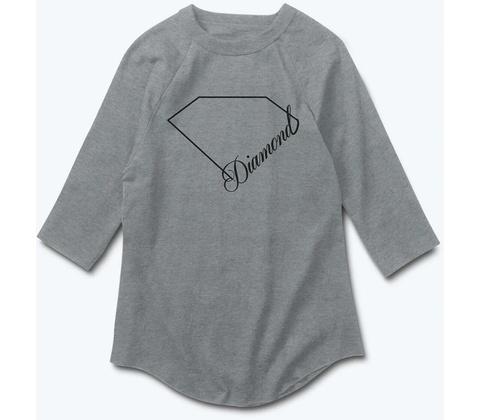 Diamond tričko Linear Script Heather Grey