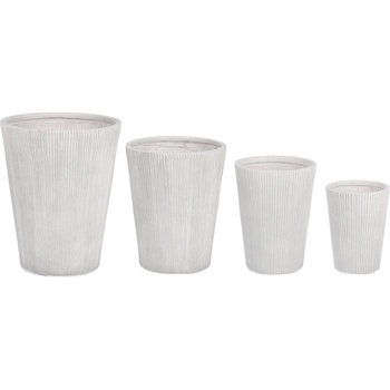 Bizzotto КАШПА ribbed shaped 4БР. /К-Т БЯЛА (0790665)