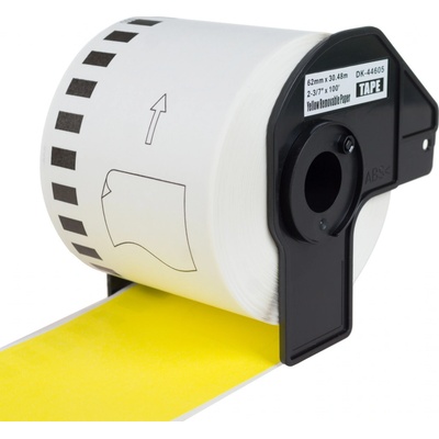 PRINTLINE kompatibilné s Brother DK-44605, žltá pap. rolka, jednoducho odstraniteľná 62x30 100% novy kompatibil