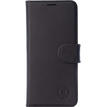 JT BERLIN BookCase Kreuzberg Case - хоризонтален кожен (естествена кожа) калъф тип портфейл за iPhone 11 (черен)