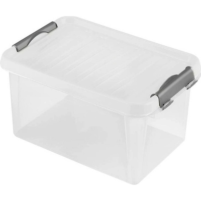 HEIDRUN Plastový úložný box s víkem Clip box 8 l FUCHSIOVA
