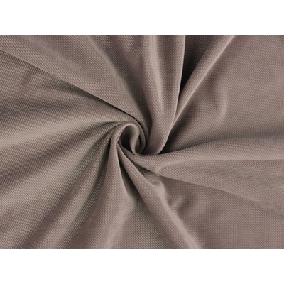 Prima-obchod Velvet / samet strukturovaný jednobarevný, barva 20 béžová